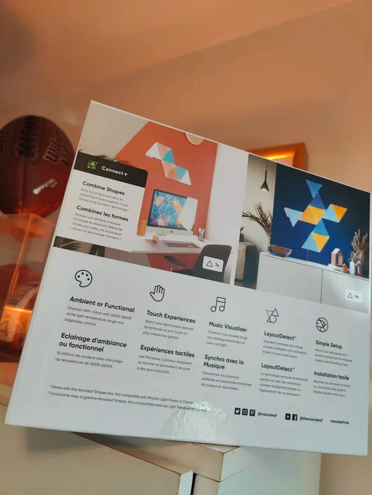 Nanoleaf Shapes Triangles Smarter Kit - 7 Light Panels image indicator(2)