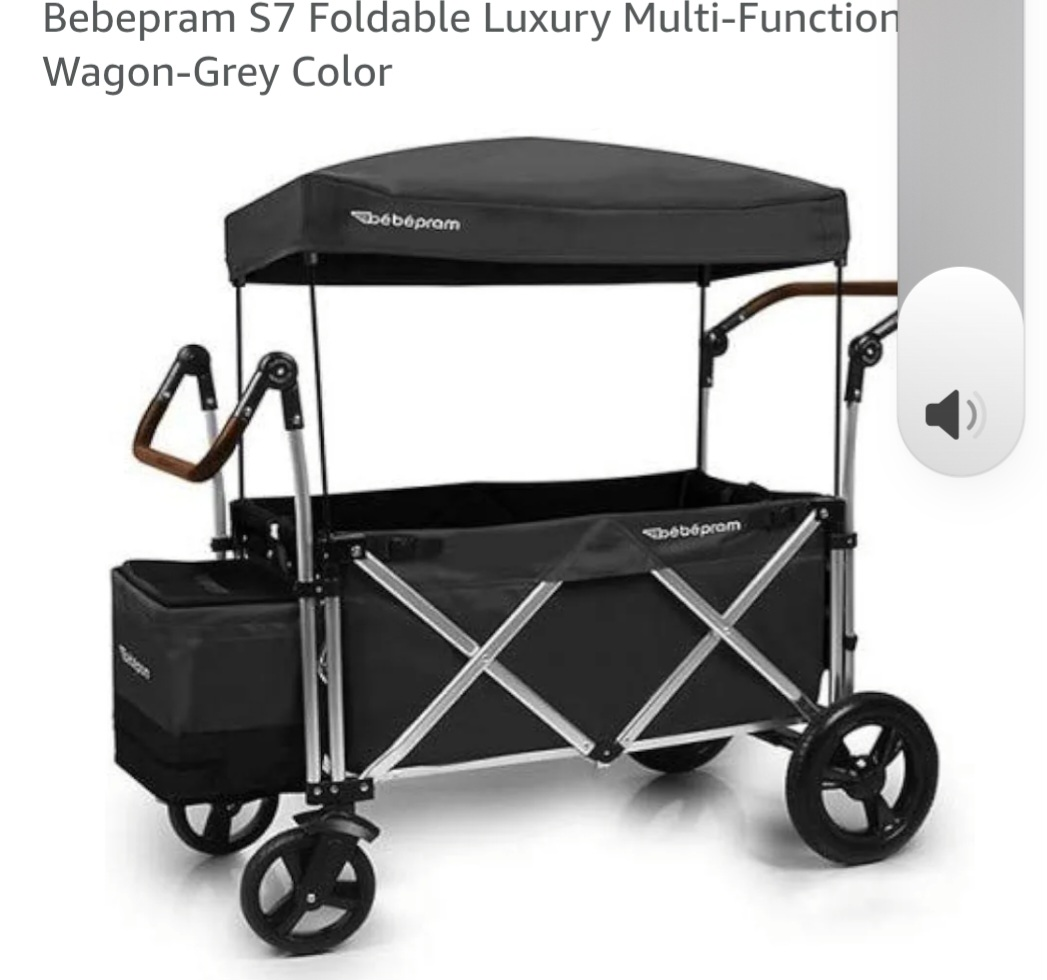 Bebepram S7 Foldable Luxury Wagon - Grey