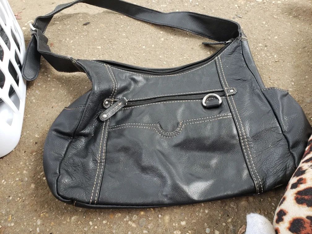 Black Leather Shoulder Bag thumbnail