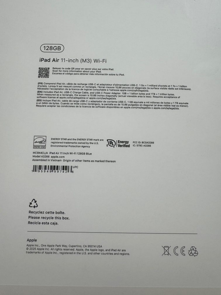 New Apple iPad Air 11-inch (M3) Wi-Fi 128GB - photo 4
