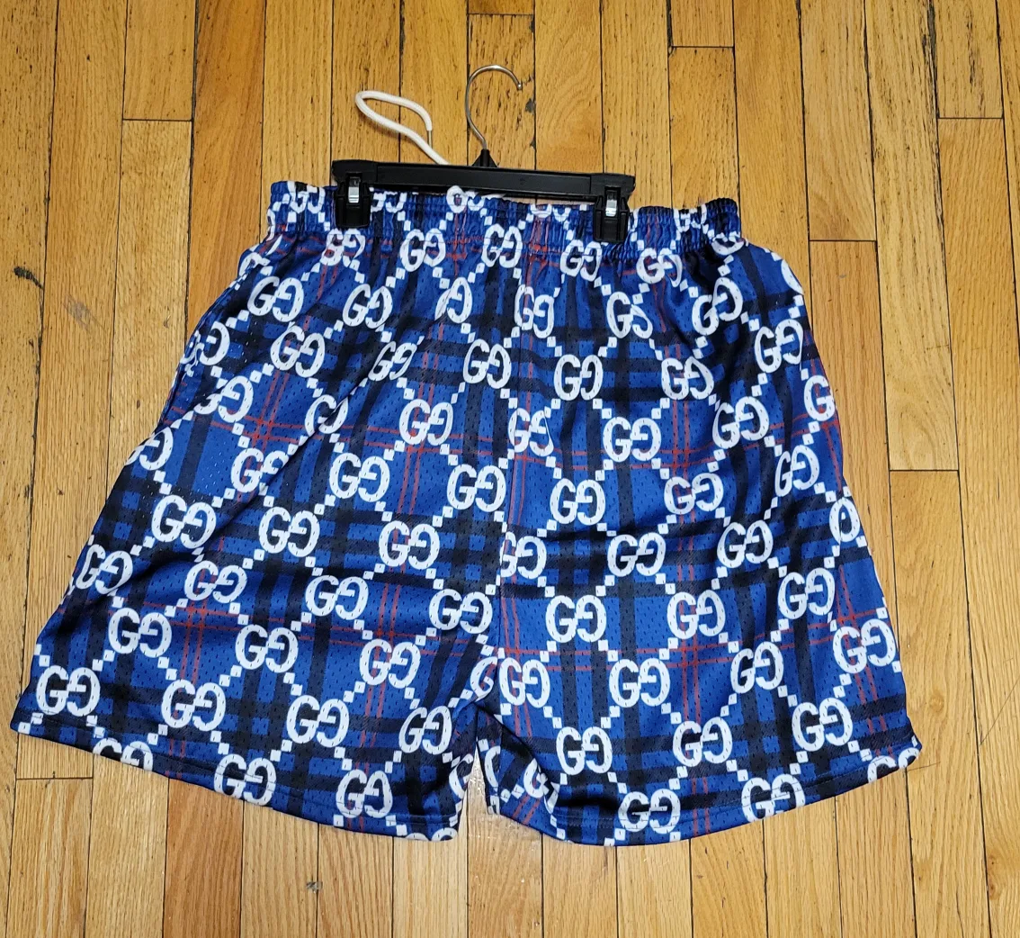 Blessed XXL Blue Patterned Shorts thumbnail
