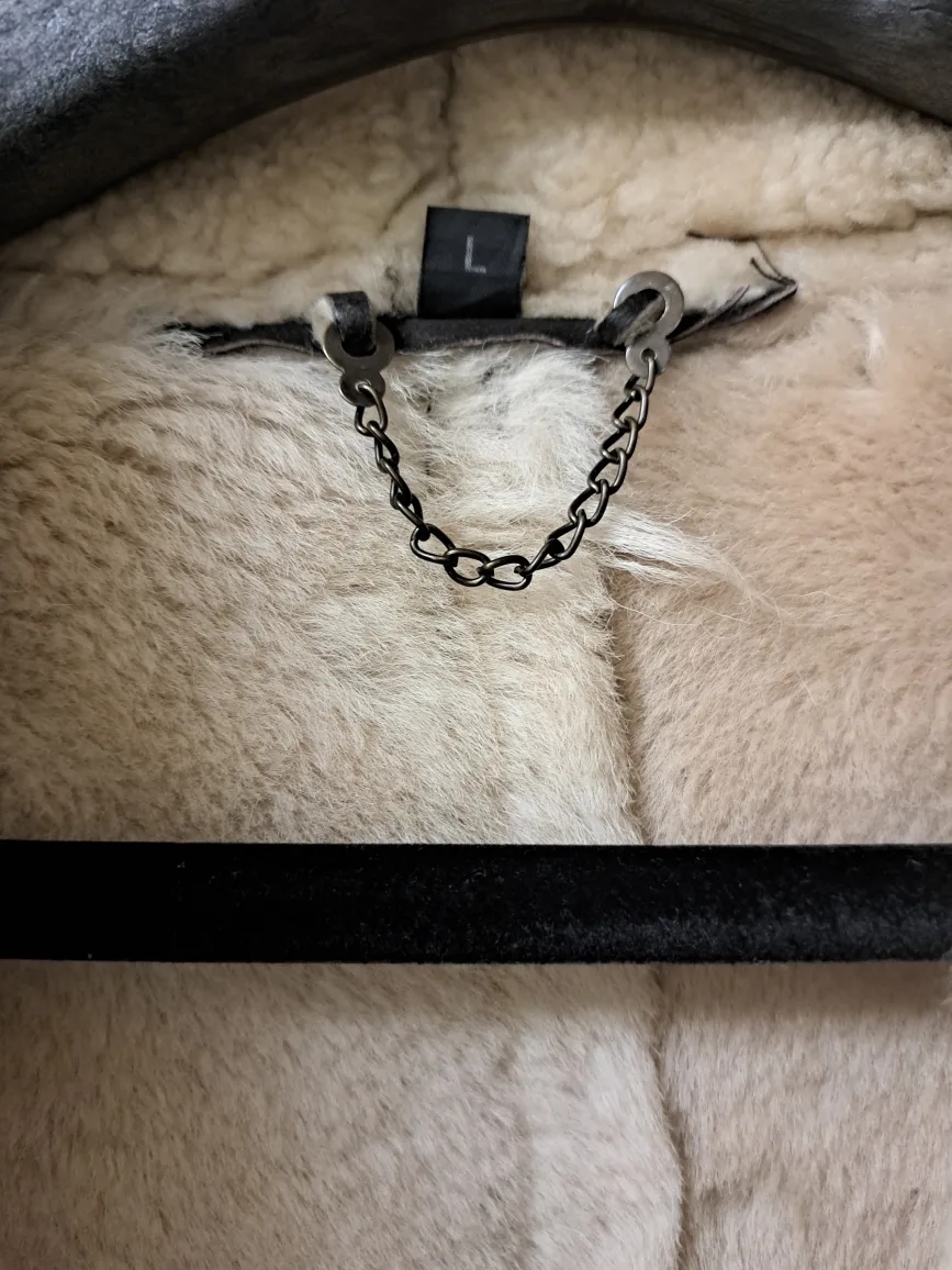 Shearling Leather Bomber Jacket image indicator(2)