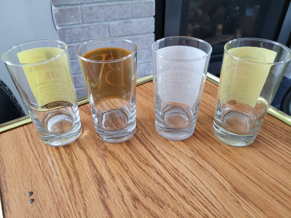 Set of 4 Vintage Canadian Whisky Glasses. - photo 2