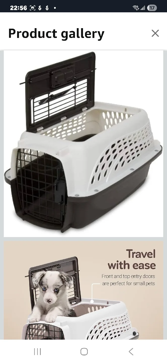 Pet Carrier - Grey &  Dark Blue New thumbnail