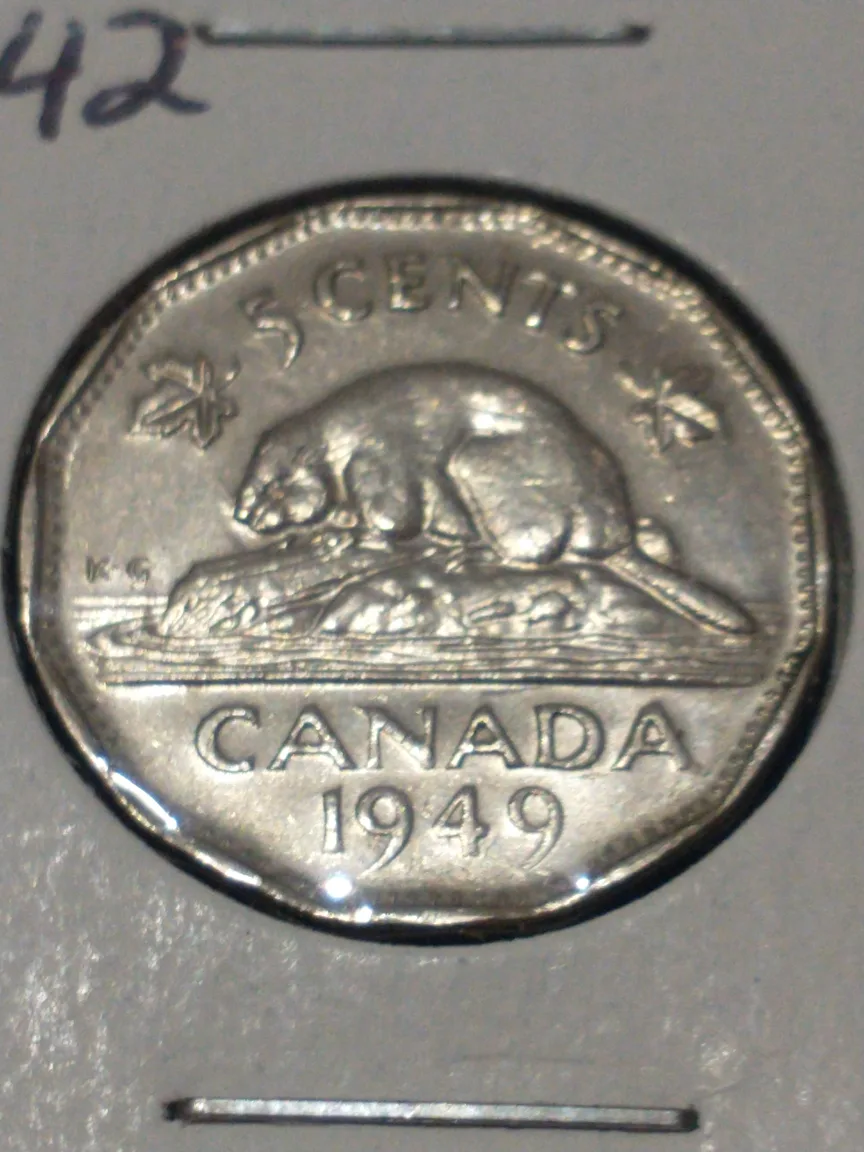 Nice Canada 5 Cents Coin KM #42 thumbnail