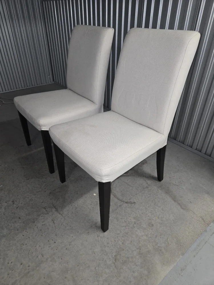 Pair of Dining Chairs - Neutral Colour thumbnail