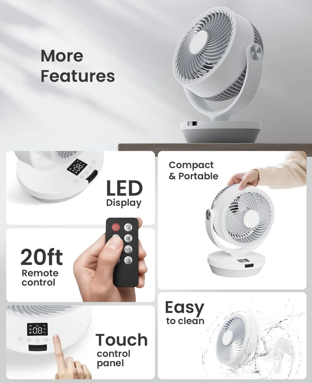 Pntck 13" Air Circulator Fan - Like New! image indicator(9)