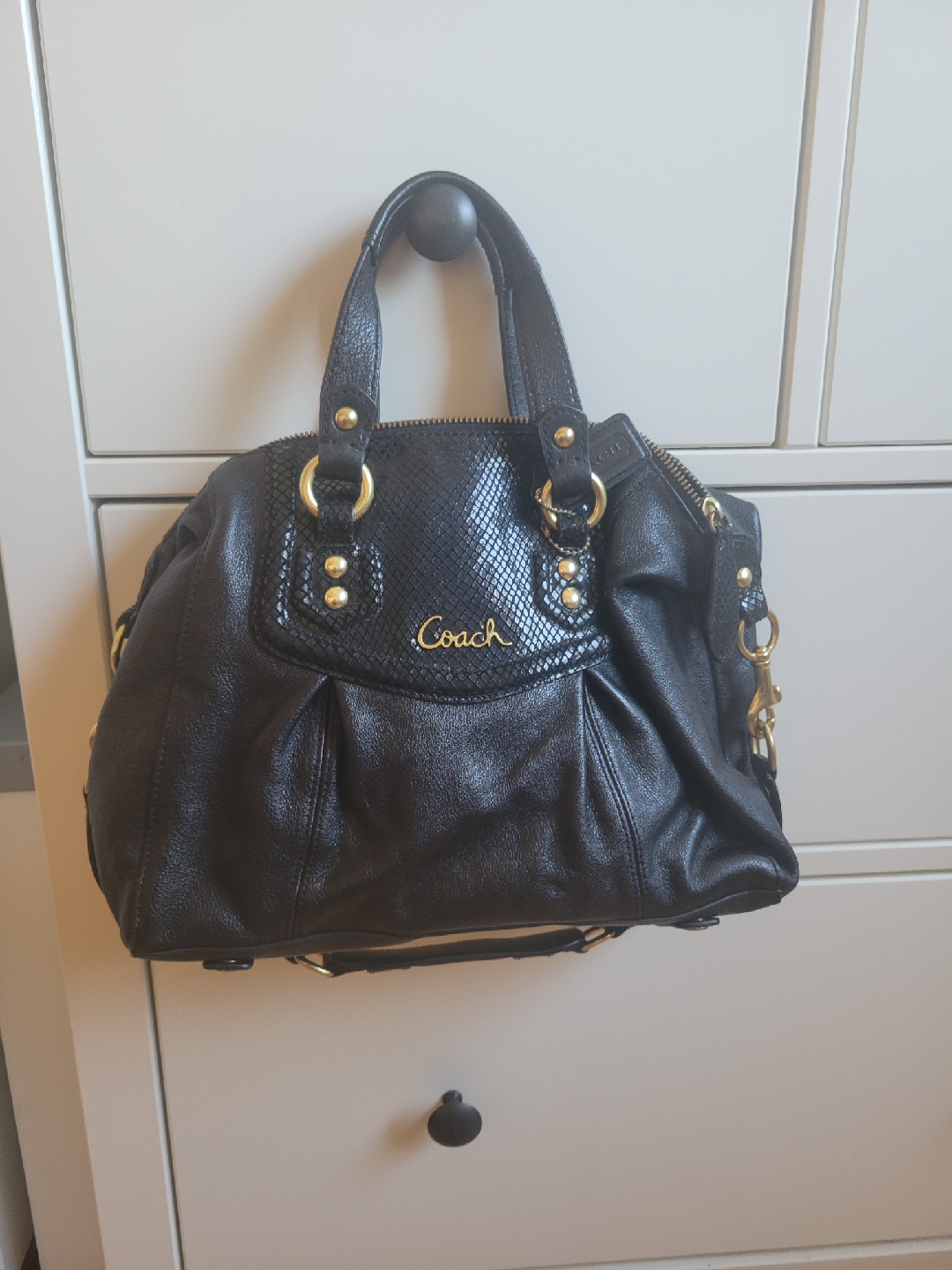 Coach Black Leather Handbag