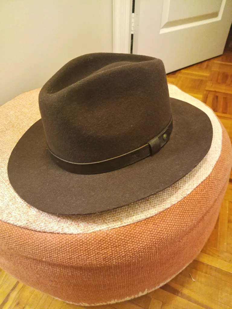 Brown Felt Fedora Hat thumbnail