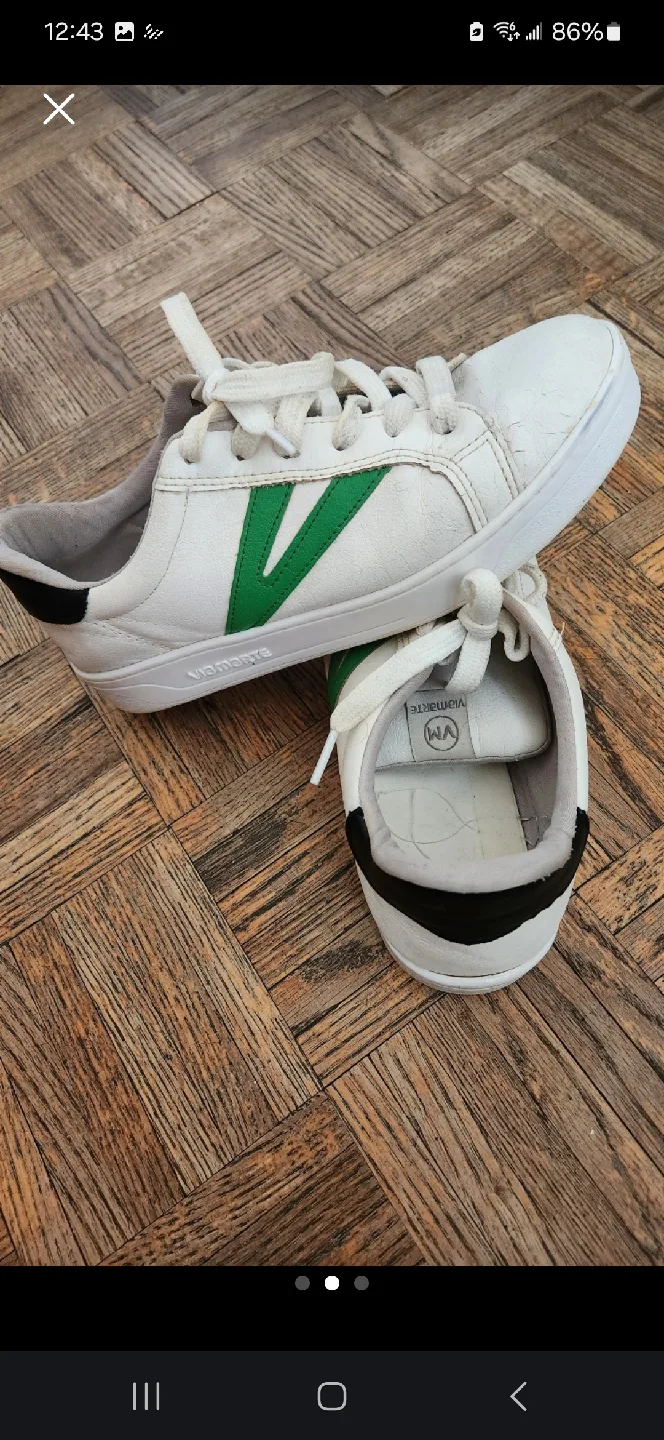 Viamarte White Sneakers - Size 8 thumbnail