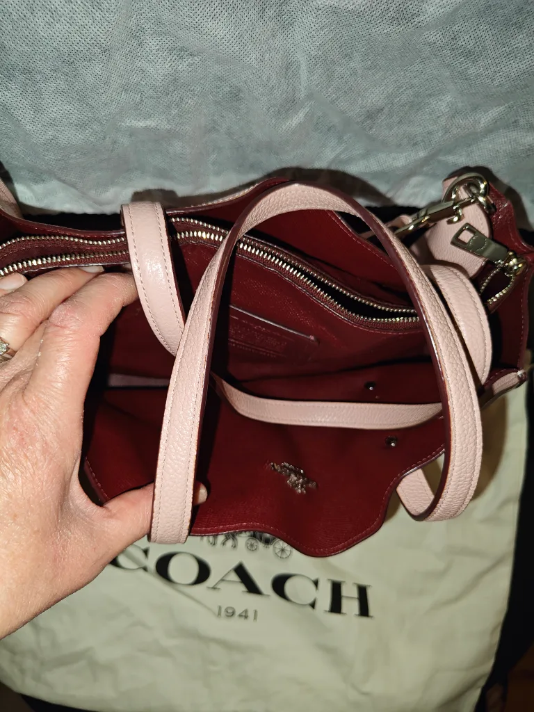 Coach Leather Tote Bag - Pink image indicator(3)