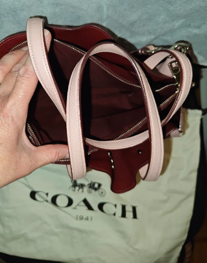 Coach Leather Tote Bag - Pink image indicator(4)