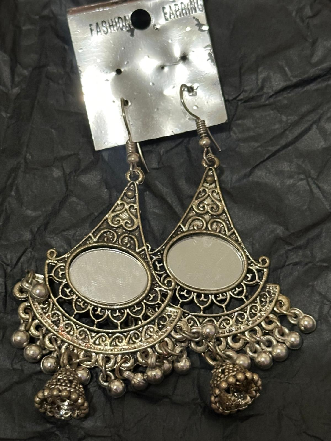 Fashion Earrings - Silver Jhumka