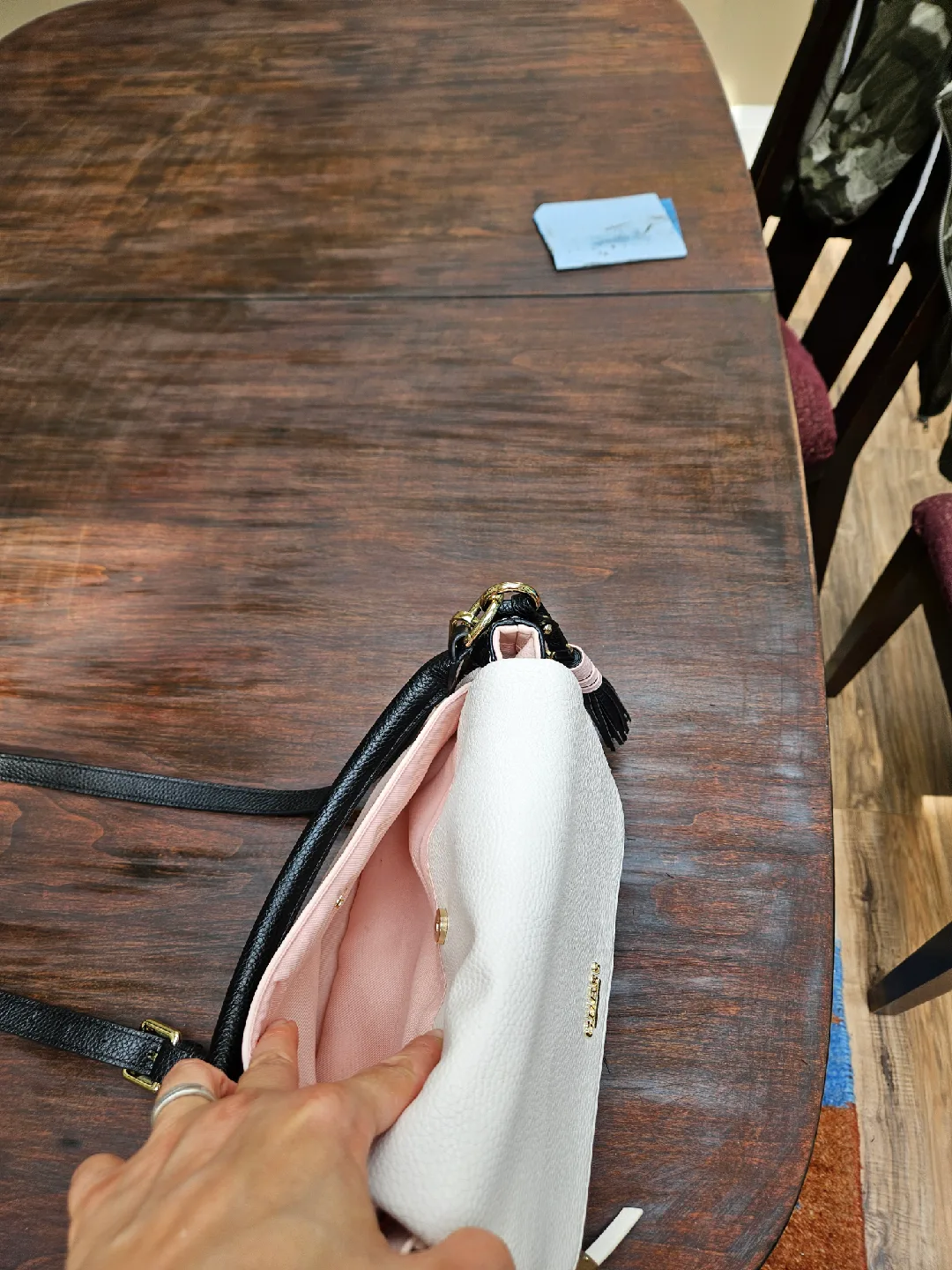 Guess Handbag - White, Pink & Black image indicator(10)