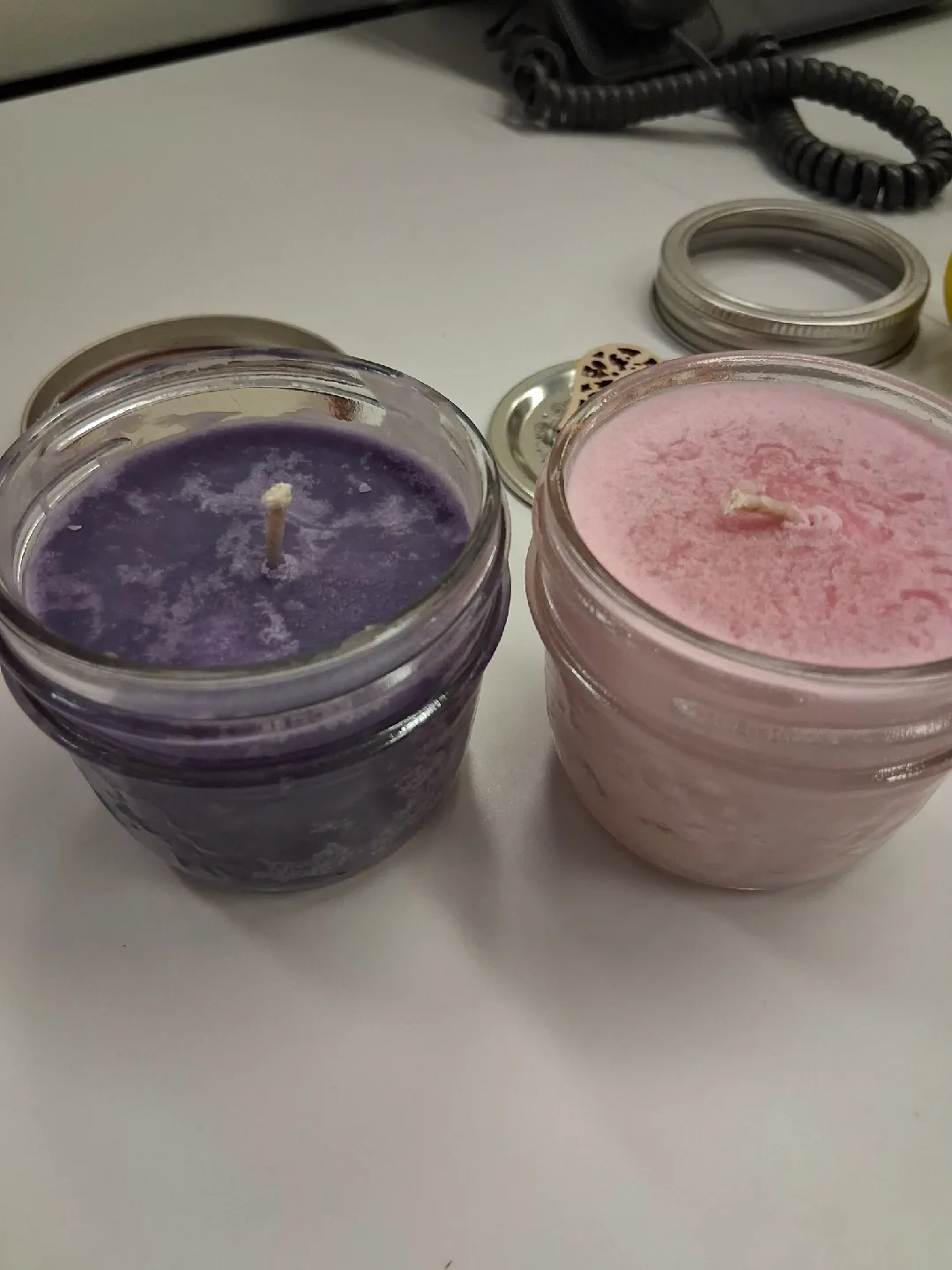 Handmade Jar Candles - Purple & Pink thumbnail