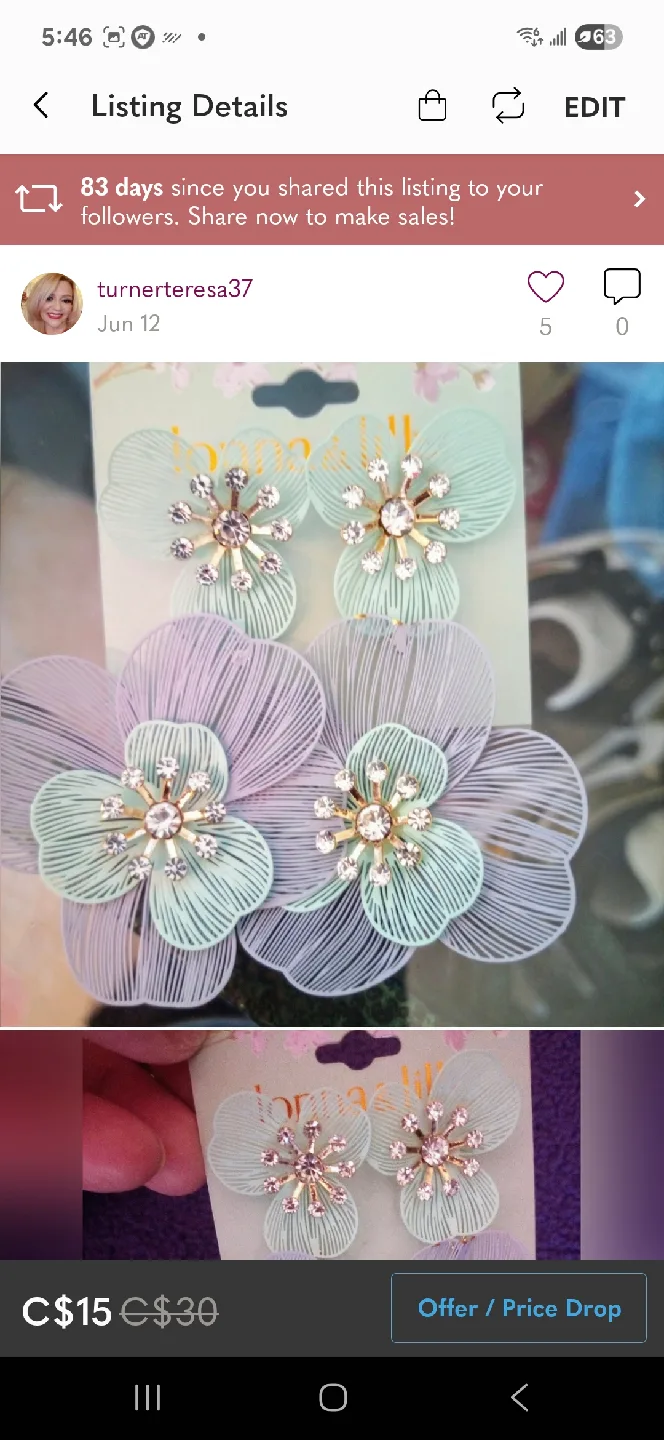 ladies  new earings thumbnail