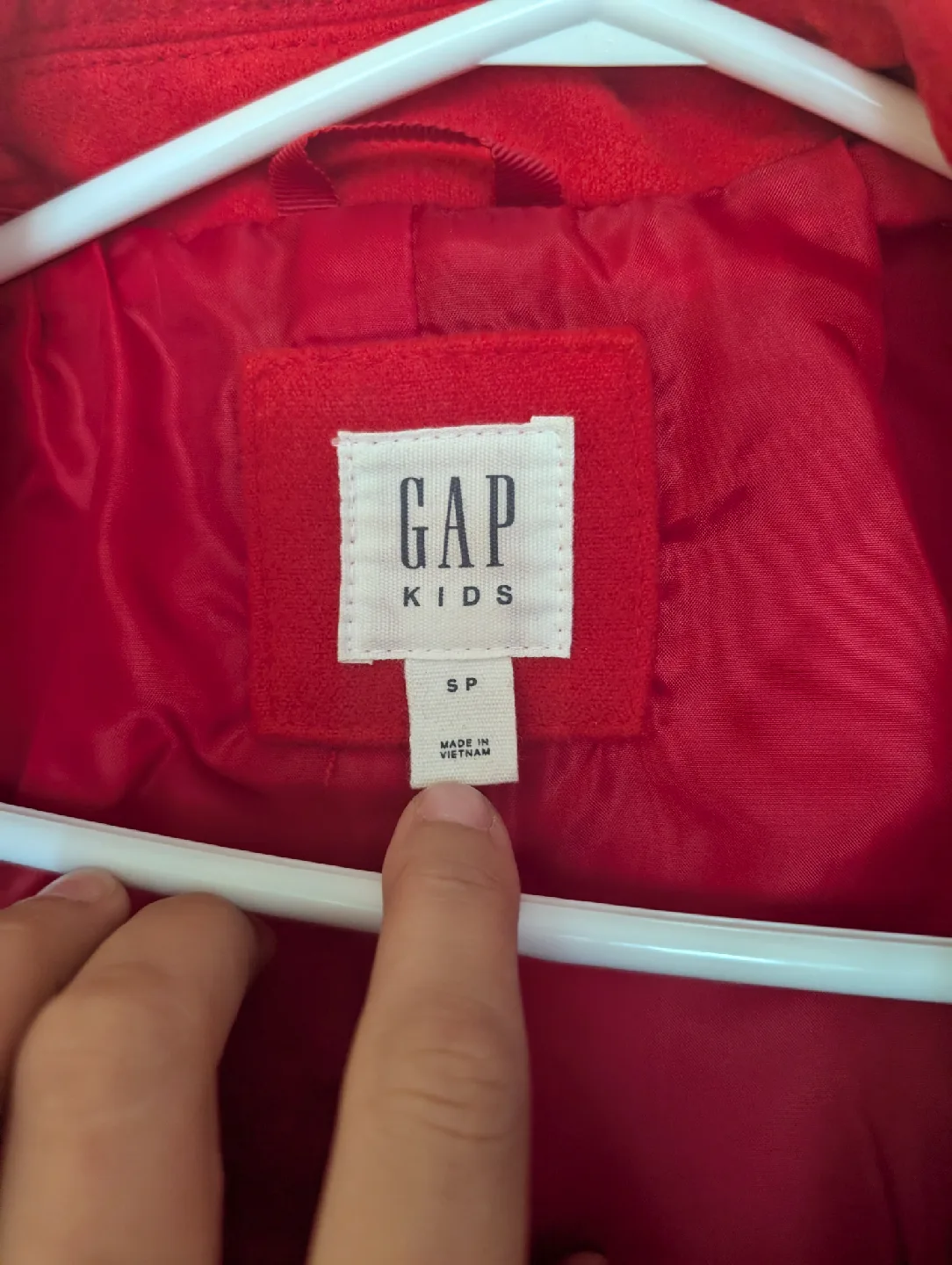 Gap Kids Red Pea Coat - Size S image indicator(3)