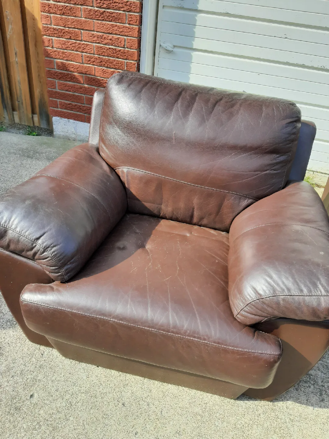 Brown Leather Sofa Set - 3 Seater, 2 Seater, Armchair image indicator(2)