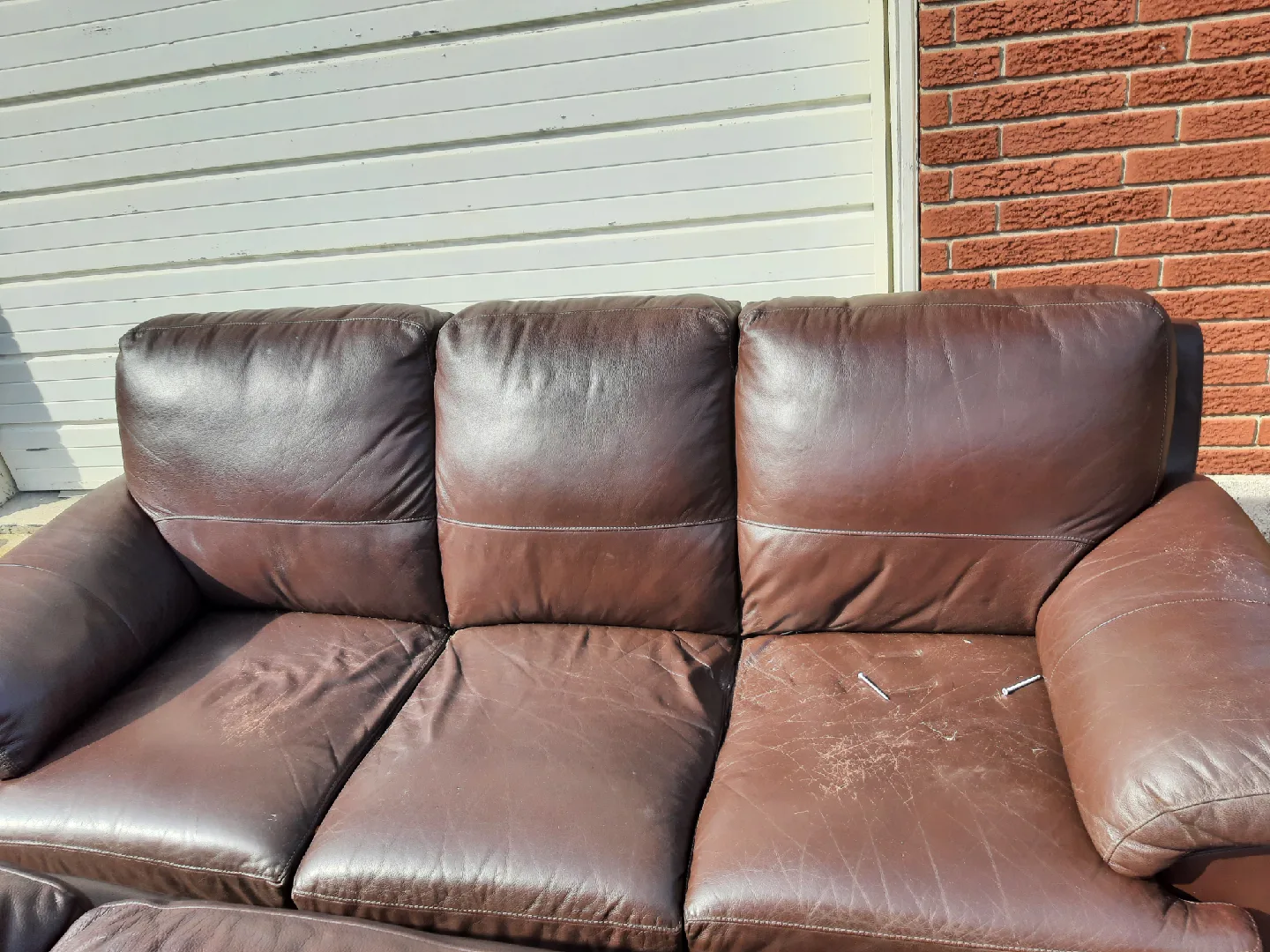 Brown Leather Sofa Set - 3 Seater, 2 Seater, Armchair image indicator(3)