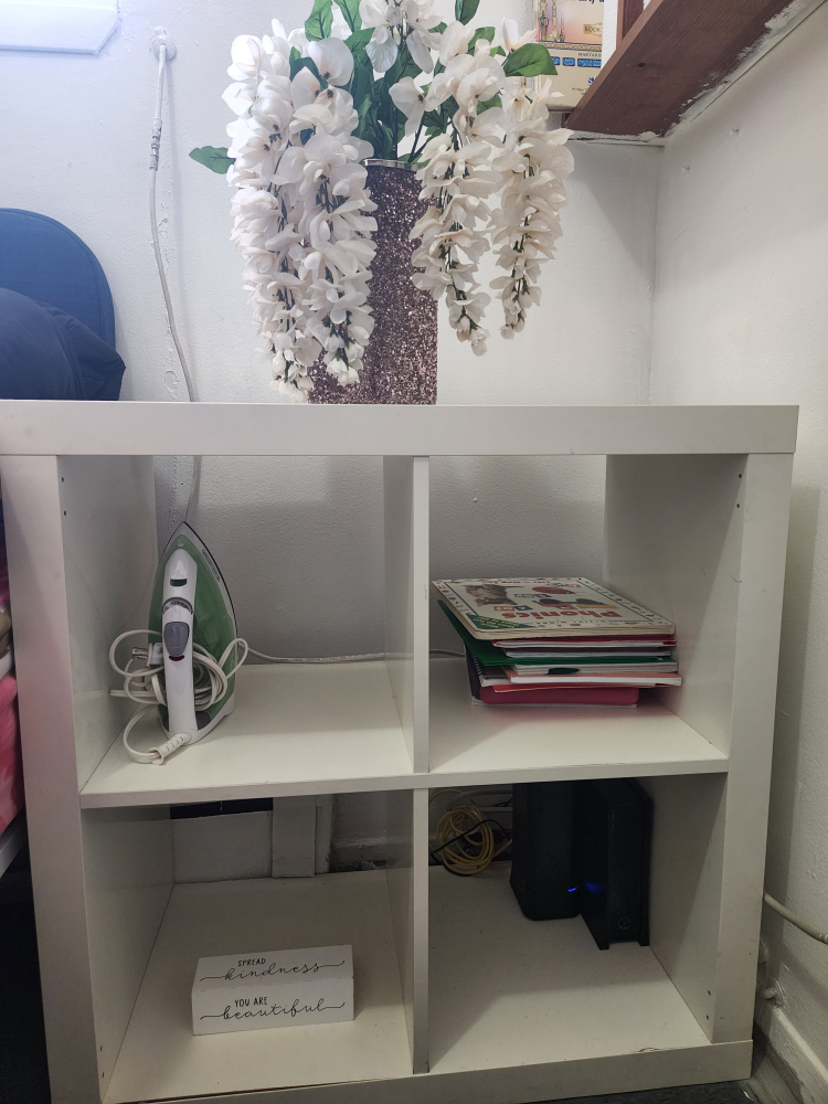 White 4-Cube Storage Shelf