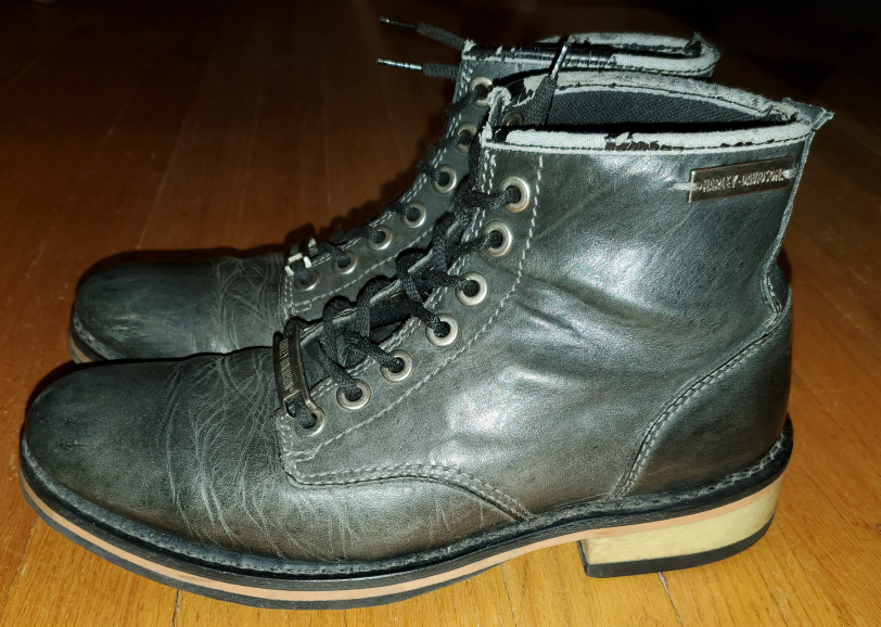 Harley-Davidson Black Leather Ankle Boots