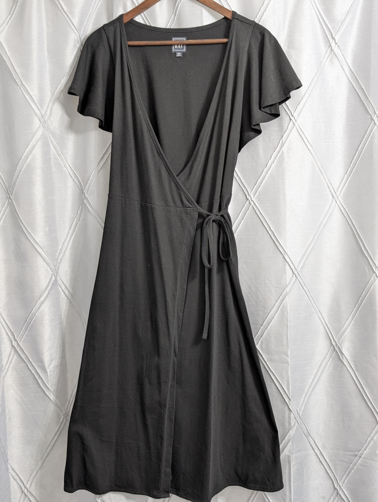 GAP Black Wrap Dress - Petite Small