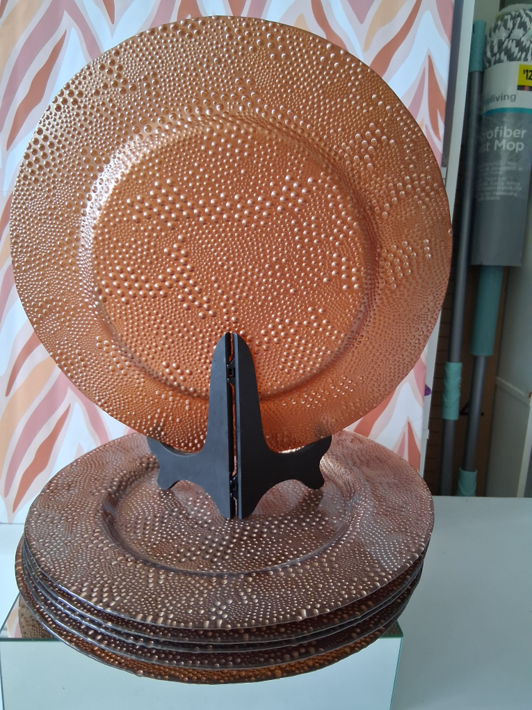 6 Charger Plates - Copper Color - photo 2