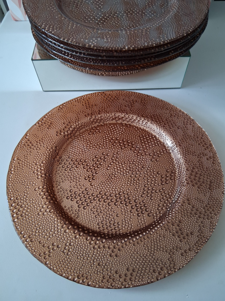6 Charger Plates - Copper Color - photo 3