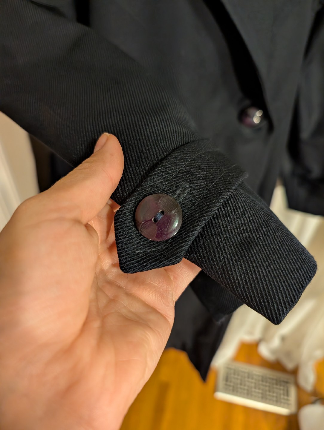 STUNNING Vintage Navy Trench Coat - photo 2