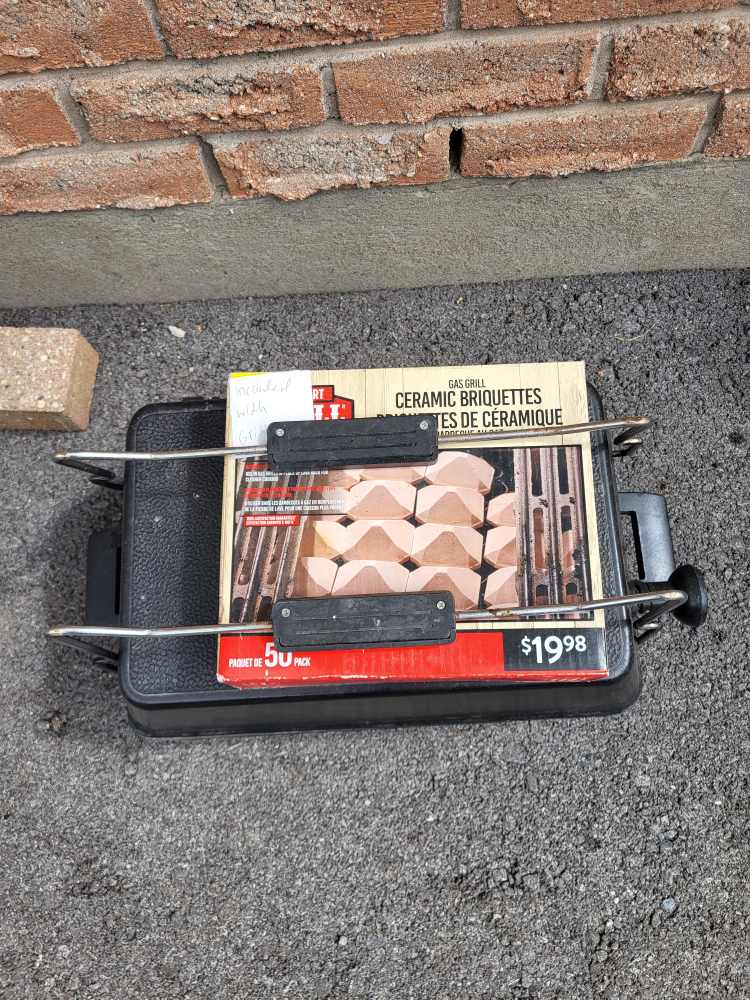 Portable Gas Grill with Ceramic Briquettes