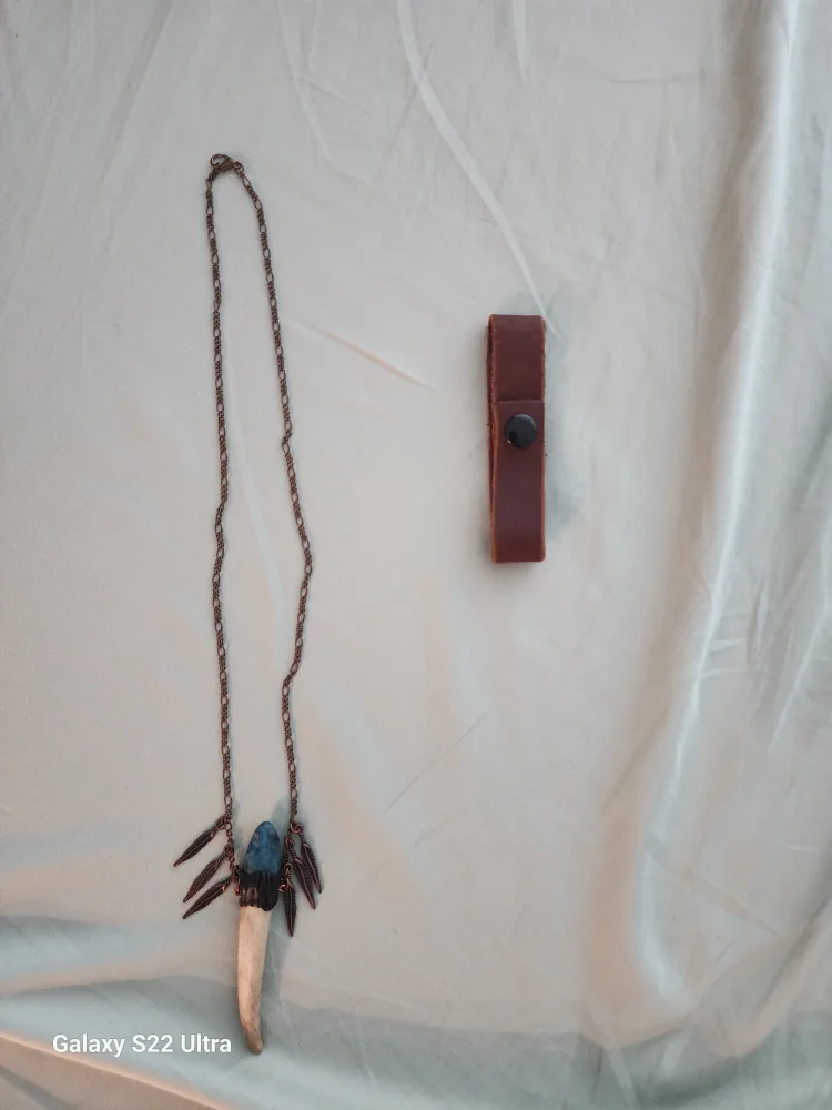 Handmade Antler Pendant Necklace thumbnail