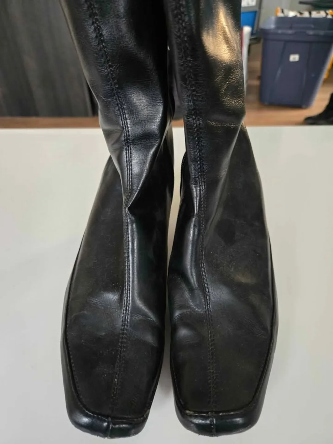 Black Leather Ankle Boots by Aerosoles - Size 8 image indicator(4)