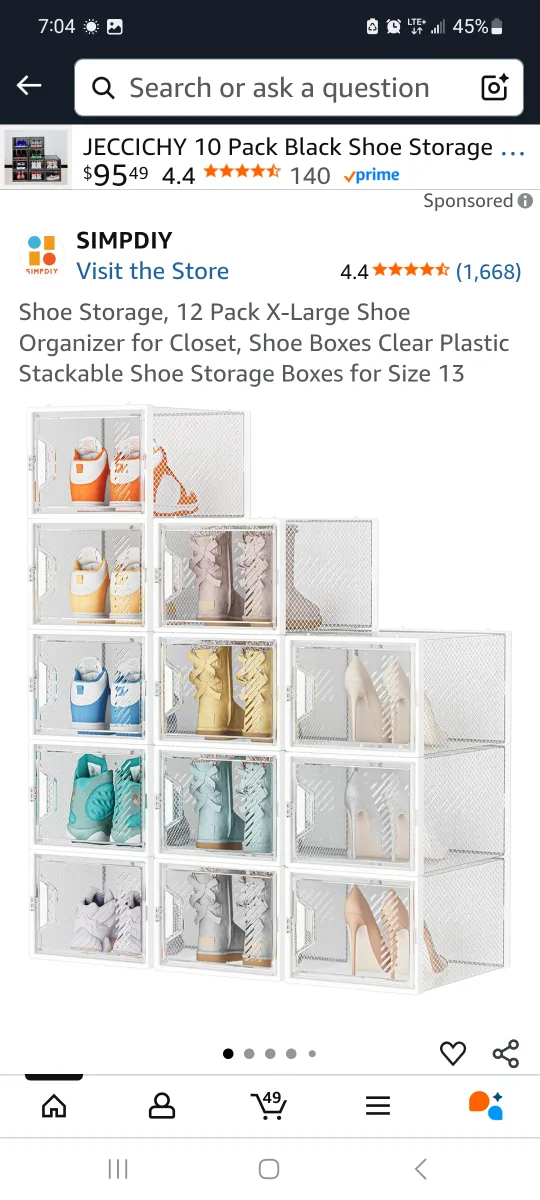 SIMPDIY 12 Pack Shoe Storage Organizer image indicator(5)