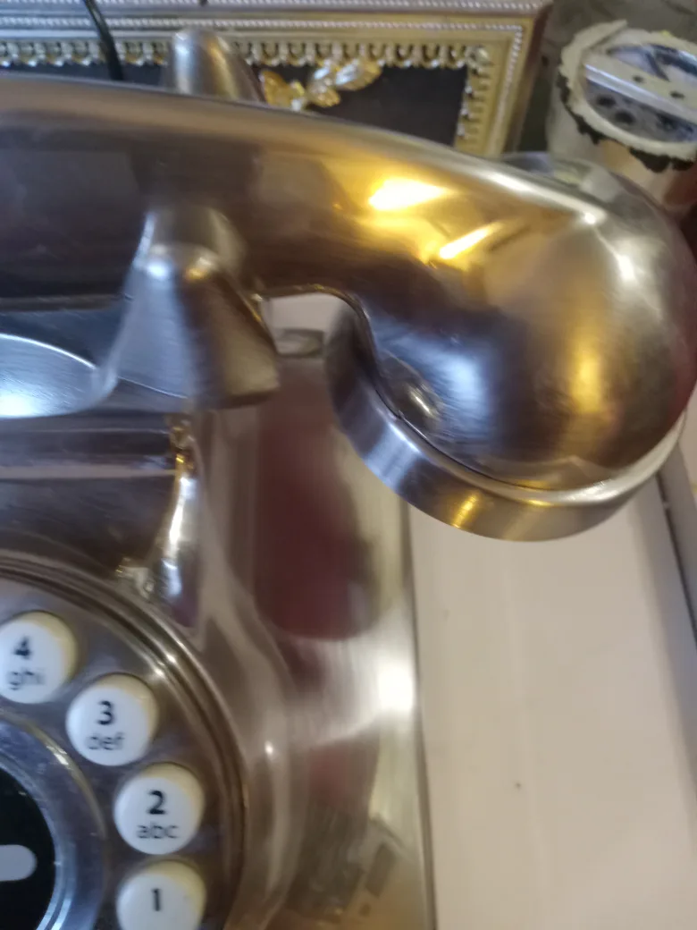 Vintage Rotary Dial Telephone - Silver image indicator(3)