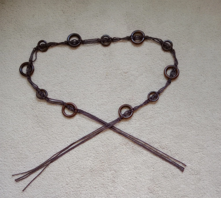 Wooden Beaded Macrame Belt
