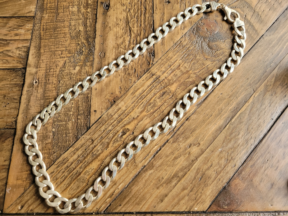 Sterling Silver Heavy Cuban Link Chain - 150g - photo 4