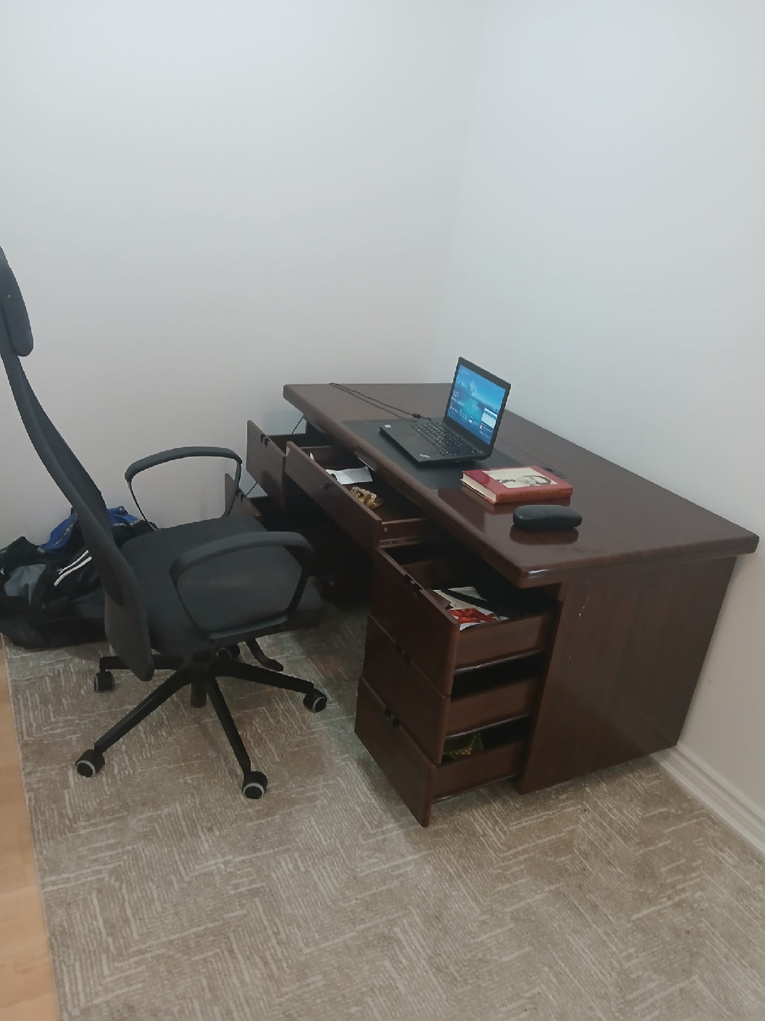 Wooden Executive Desk with Drawers - photo 5