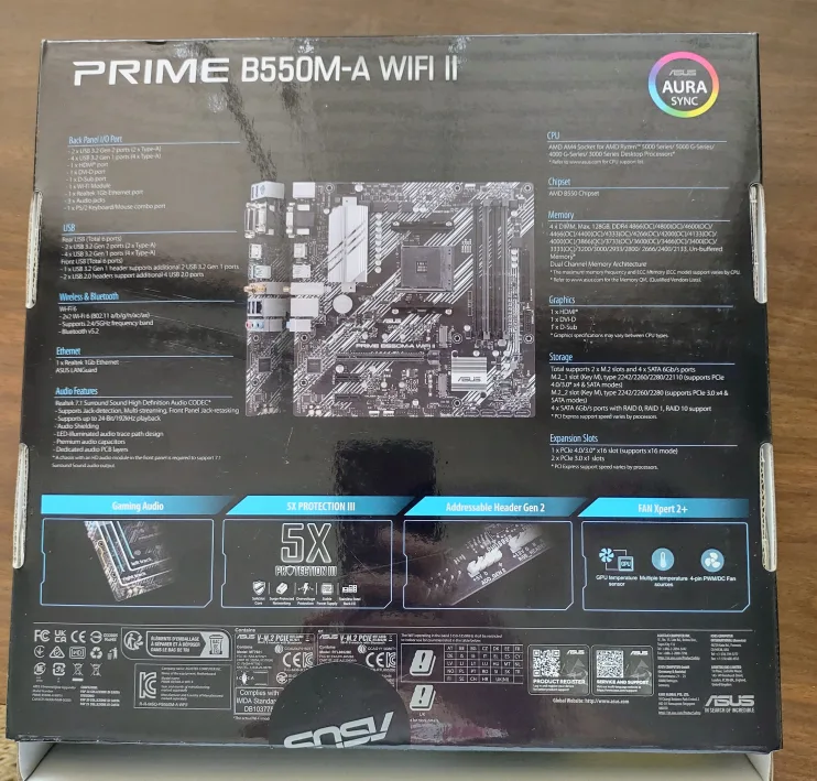 ASUS PRIME B550M-A WIFI II Motherboard image indicator(4)