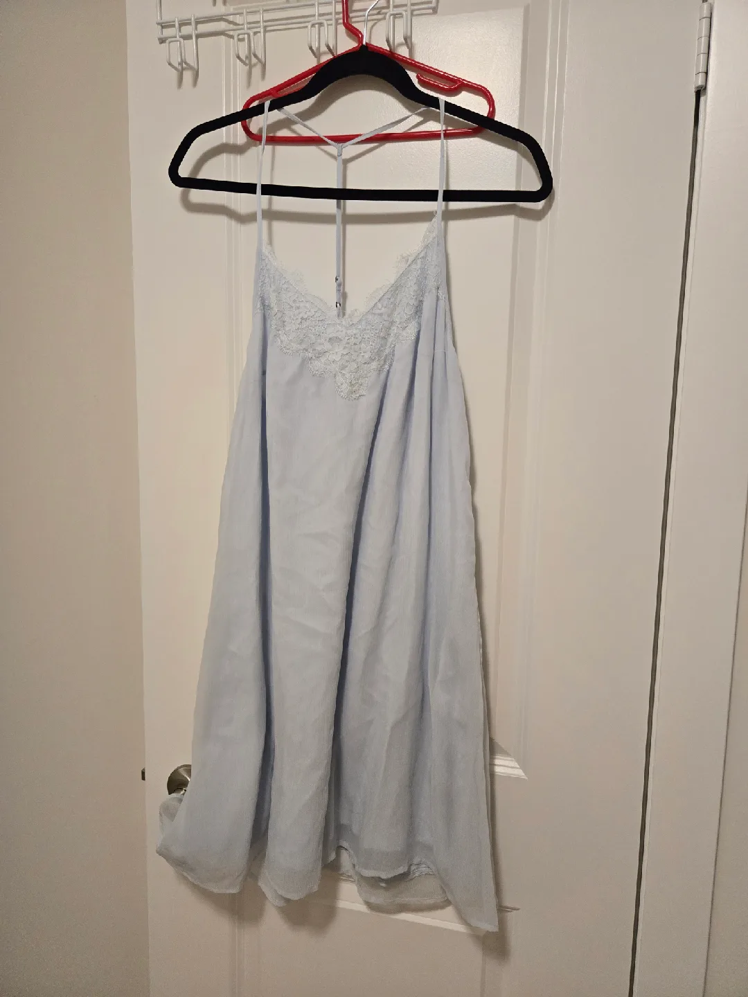 Abercrombie & Fitch Light Blue Slip Dress - Size ST thumbnail