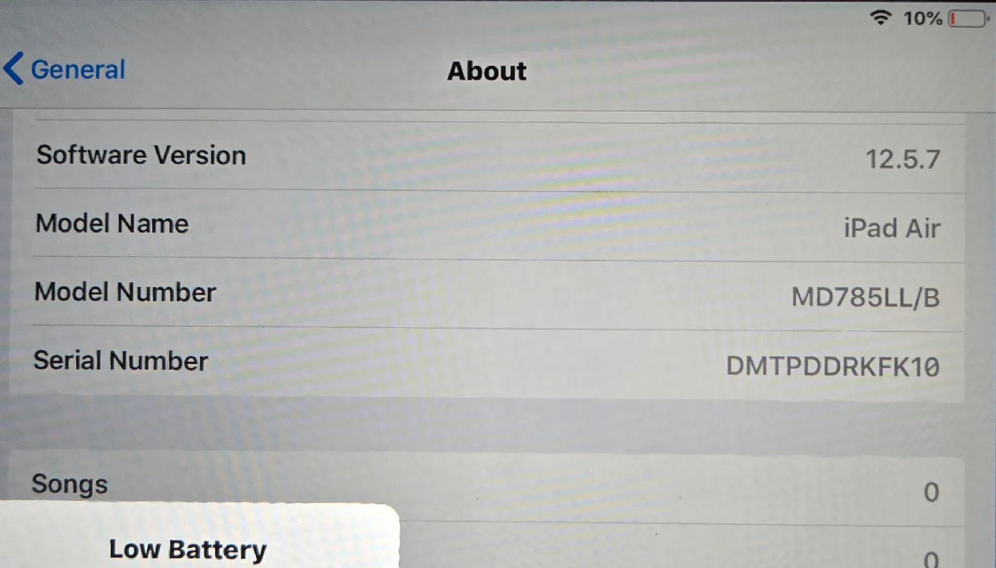 iPad Air MD785LL/B image indicator(3)