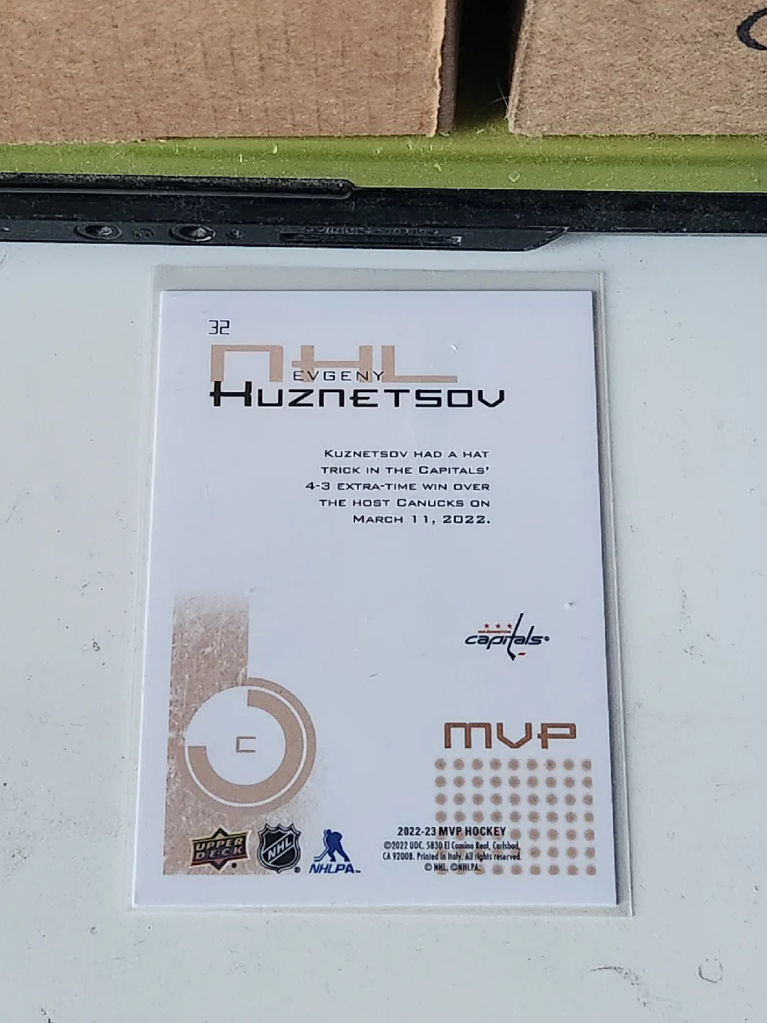 Evgeny Kuznetsov Hockey Card - MVP 2022-23 image indicator(2)