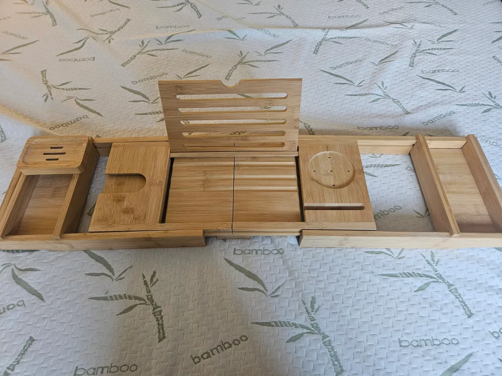 Bamboo Bathtub Caddy Tray thumbnail