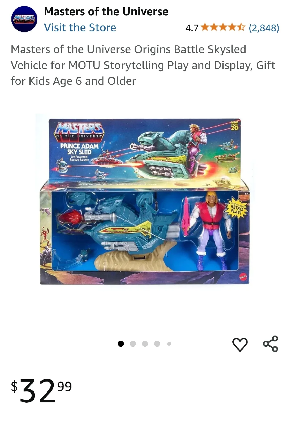 Masters of the Universe Origins Battle Sky Sled Vehicle thumbnail