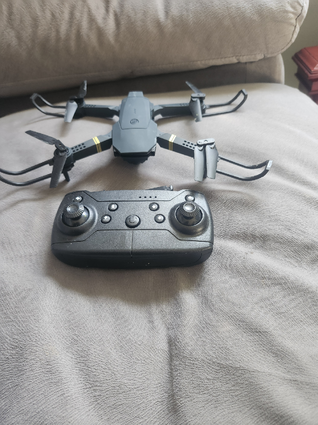 Grey Foldable RC Drone with Remote