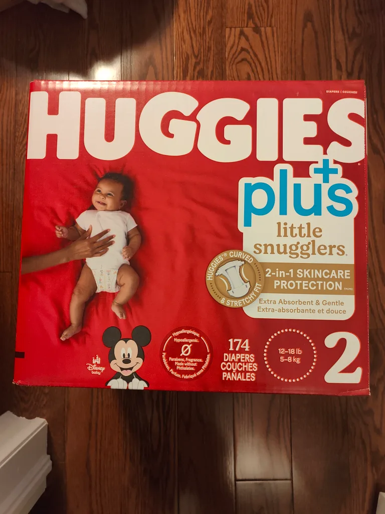 Huggies Plus Little Snugglers Size 2 (174 Diapers) thumbnail