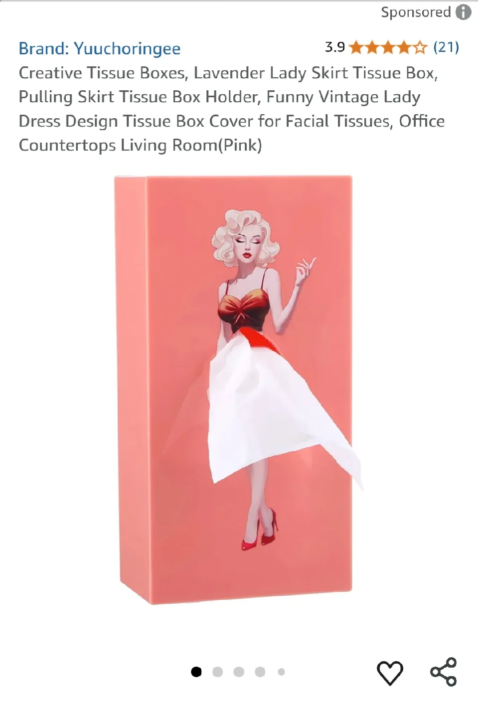 Yuuchoringee Tissue Box - Lavender Lady Skirt Design thumbnail