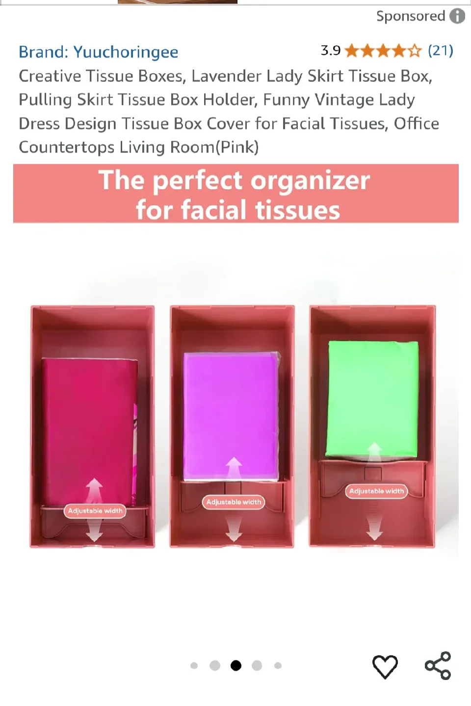 Yuuchoringee Tissue Box - Lavender Lady Skirt Design - Giftable! image indicator(4)