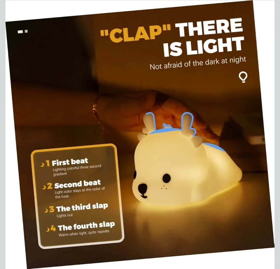 Silicone Lamp Deerlet Lamp for Bedside Night Light image indicator(5)
