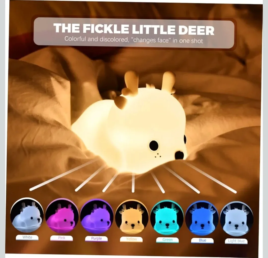 Silicone Lamp Deerlet Lamp for Bedside Night Light image indicator(6)