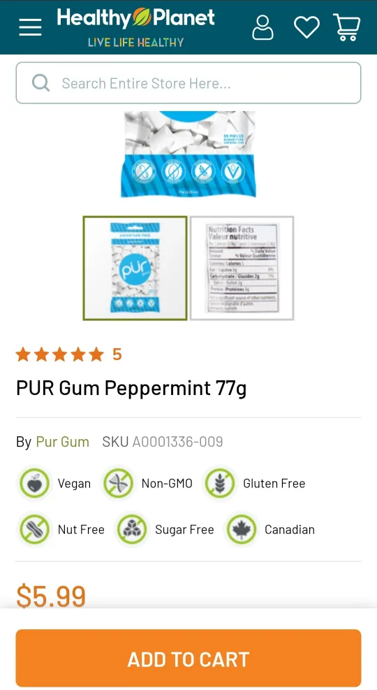 Pür Gum Variety Pack - Gluten Free Vegan (3 for $6!) image indicator(5)